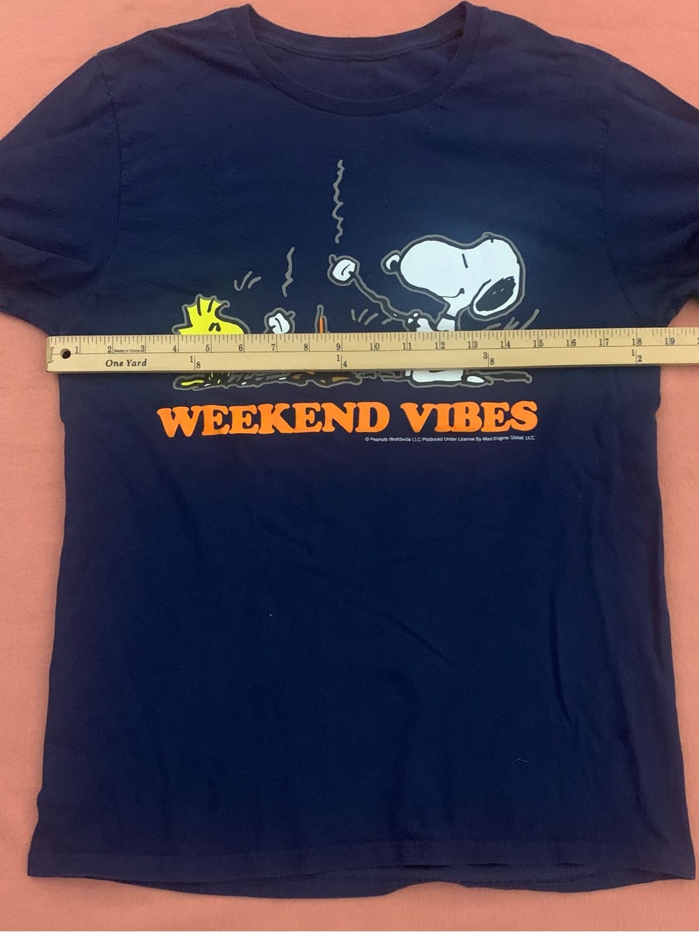 SNOOPY “Weekend Vibes” Tee Shirt - Picture 2 of 4